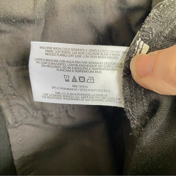 GAP Gray Chinos Versatile Cotton-Blend size 14 stretch skinny minimalist - Picture 4 of 7